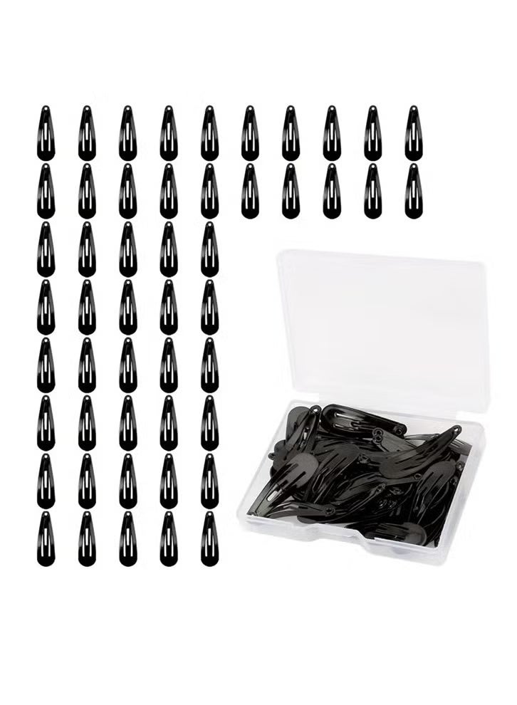 STAR BEJA  30 Pcs Black Color 1 Inch Metal Snap Hair Clips for Women & Girls | Hair Barrettes | Non-Slip Durable Hair Accessories - Image 1